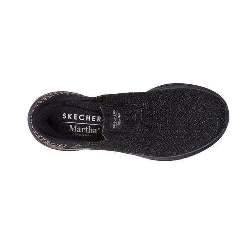 Skechers Womens Slip Ins Martha Stewart Ultra Flex 3 Glam Life Black Rose Gold